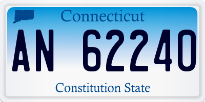 CT license plate AN62240