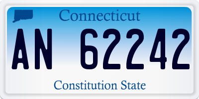 CT license plate AN62242