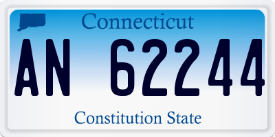 CT license plate AN62244