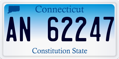 CT license plate AN62247