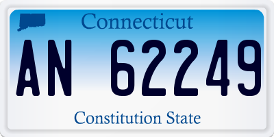 CT license plate AN62249