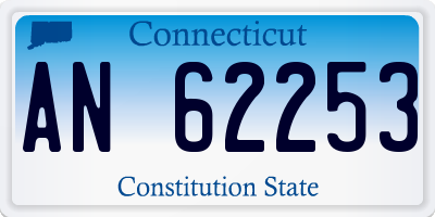 CT license plate AN62253