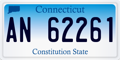 CT license plate AN62261