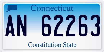 CT license plate AN62263