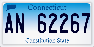 CT license plate AN62267