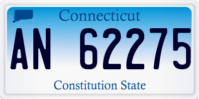 CT license plate AN62275