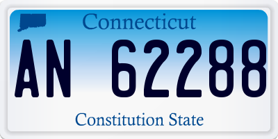 CT license plate AN62288