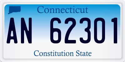 CT license plate AN62301