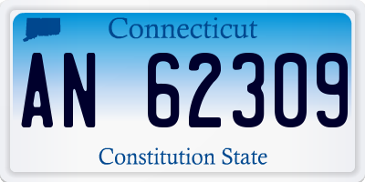 CT license plate AN62309
