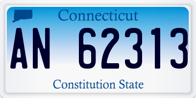 CT license plate AN62313