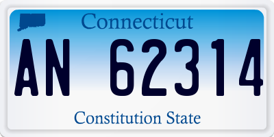 CT license plate AN62314
