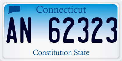 CT license plate AN62323