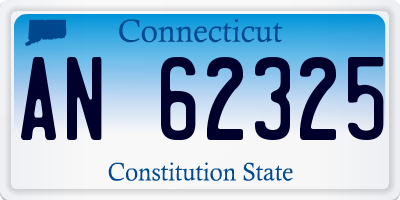 CT license plate AN62325