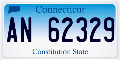 CT license plate AN62329