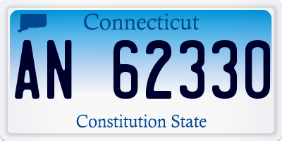 CT license plate AN62330