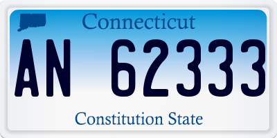 CT license plate AN62333