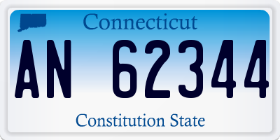 CT license plate AN62344