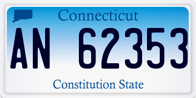 CT license plate AN62353