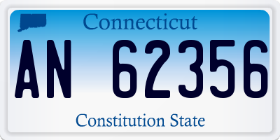 CT license plate AN62356