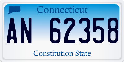 CT license plate AN62358