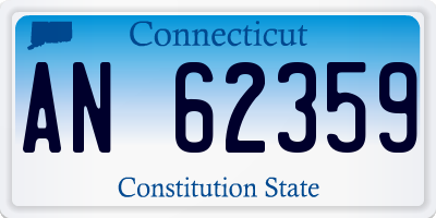 CT license plate AN62359