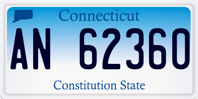 CT license plate AN62360