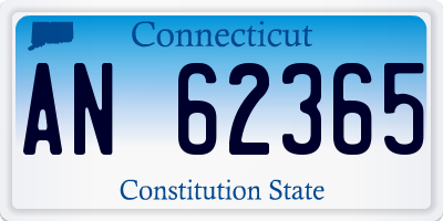 CT license plate AN62365