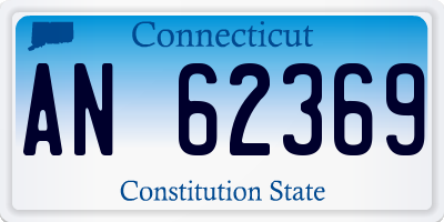 CT license plate AN62369