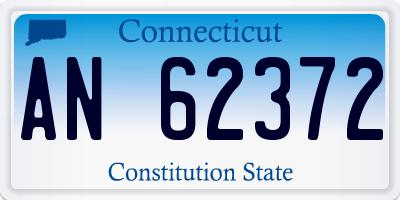 CT license plate AN62372