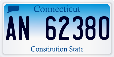 CT license plate AN62380