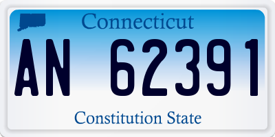 CT license plate AN62391