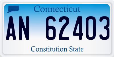 CT license plate AN62403
