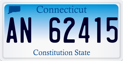 CT license plate AN62415
