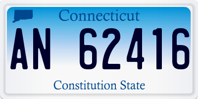 CT license plate AN62416