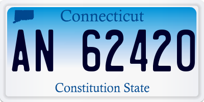 CT license plate AN62420