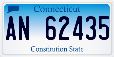 CT license plate AN62435