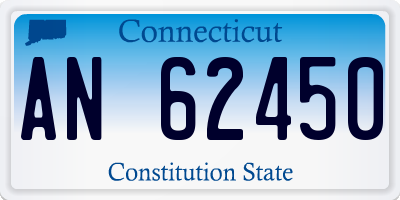 CT license plate AN62450