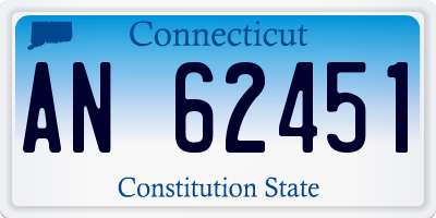 CT license plate AN62451