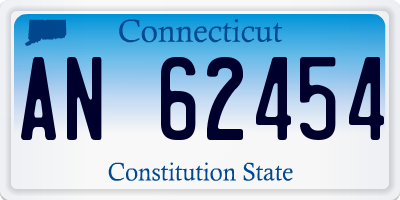 CT license plate AN62454