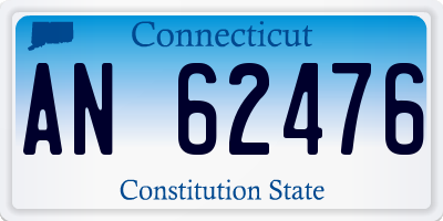 CT license plate AN62476