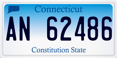 CT license plate AN62486