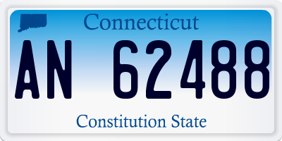 CT license plate AN62488