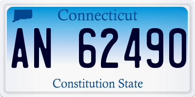 CT license plate AN62490