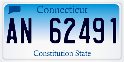 CT license plate AN62491