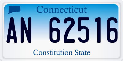 CT license plate AN62516