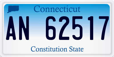 CT license plate AN62517