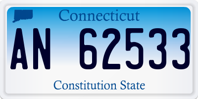 CT license plate AN62533