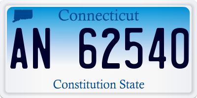 CT license plate AN62540