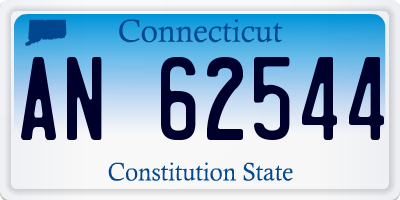 CT license plate AN62544