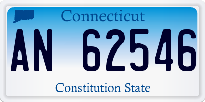 CT license plate AN62546